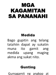 Maybe you would like to learn more about one of these? Mga Kagamitan Sa Pananahi