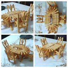 Mandaldan Masa Sandalye Craft Stick Crafts Popsicle Stick Crafts House Clothespin Art