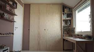 The design i have in so i want a smooth one piece middle. Making A Large Built In Closet With Sliding Doors Combined With A Desk Youtube