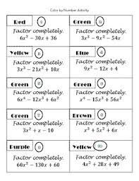 Factoring trinomials by grouping pdf notes: Factoring Trinomials Coloring Activity Version 2 A 1 Answer Key Coloring Walls