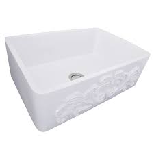 This how i cut the countertop for this drop in apron farm sink. Nantucket Fcfs3020s Filigree 30 Inch Farmhouse Fireclay Sink With Filigree Apron