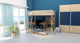 Kinderbett mit rutsche etagenbett pauli buche vollholz. High Sleeper Bed Children S Bed Andreas Solid Beech Wood Clearly Varnished Incl Slatted Frame 140 X 200 Cm