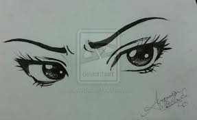 Also emphasize the eyelid by drawing a thin line just above the upper eye line that was drawn in step #1. Angry Anime Eyes By Moon Flower4022 On Deviantart Anime Eyes Anime Eye Drawing Anime Drawings