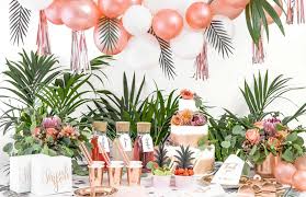 Herz konfetti glitzer tischdeko streudeko hochzeit deko rosé gold. Tropical Hochzeitsdeko Mit Metallic Rosegold My Bridal Shower Blog