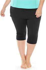 How Cute Are These Coolibar Plus Size Swim Tights With An Attached Skirt Sometimes You Just Want A Little Bit M Swim Capris Skirted Swim Capris Plus Size Swim