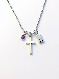 Cross Necklace For Teenage Men Women Girl Or Boy Jewelry Etsy Silver Cross Charm Cross Necklace Boys Jewelry