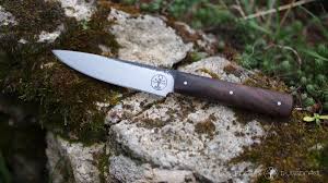 Couteau D Office 9cm De Lame Et Manche En Noyer Knife Santoku Knife Handmade Wooden