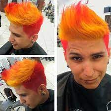 14 Me Gusta 3 Comentarios Adrian Zombiee Hairbyadrianzombiee En Instagram Fire Inspired Mypassio Fire Hair Color Hair And Beard Styles Men Hair Color