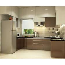 wooden l shape modular kitchens, delhi