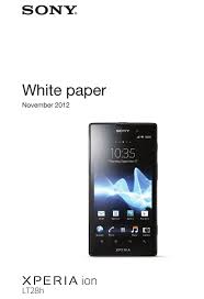 SONY XPERIA ION HSPA LT28H WHITE PAPER ...