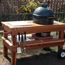1) the method of attachment of the 4x4 legs to the 2x4 shelf boxes. 17 Homemade Grill Table Plans You Can Build Easily