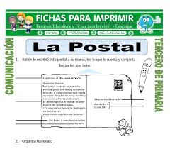 Potencia de números naturales curso/nivel: Ficha De La Postal Para Tercero De Primaria Tercero De Primaria Tecnicas De Ensenanza Fichas
