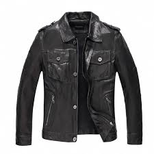 Click To Buy Leather Jacket Men Short Casual Jacket Motorcycle Jacket Rider Outerwear Black Color Leat Leather Jacket Men Leather Jacket Stylish Jackets