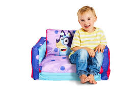 Bluey Inflatable Flip Out Mini Sofa Bed Chair 68cm Kids Toddlers Indoor Camping Matt Blatt