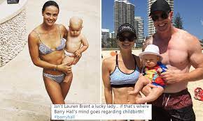What barry hall said was vile and hideous.but if you listen to the actual audio leigh montagna himself said something awful too about a personal medical procedure regarding his pregnant wife and set up. Lauren Brant Targeted By Trolls After Barry Hall S Comments About Leigh Montagna S Pregnant Wife Daily Mail Online
