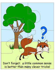 Printable 8 piece puzzle template. The Fox And The Cat Printable Jigsaw Puzzle