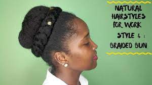 Natural Hairstyles For Work Series S1 A E4 The Braided Bun Viv Hair Therapy Inspired Youtube Natural Hair Styles Hair Therapy Braided Bun