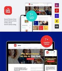 Chit Club Board Games Club Anticafe Wordpress Theme In 2020 Game Cafe Gaming Blog Board Game Store