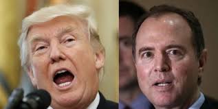 Image result for images of adam schiff and donald trump
