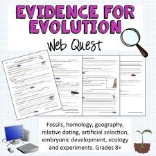 Evidence For Evolution Web Quest Supports Distance Learning Biology Classroom Teaching Biology Evolution Activities