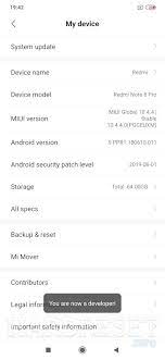 Now, tap on the build number . Developer Options Xiaomi Redmi Note 8 Pro How To Hardreset Info