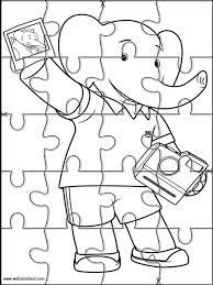 denteux a imprimer et decouper babar coloriage puzzles oeil helloween