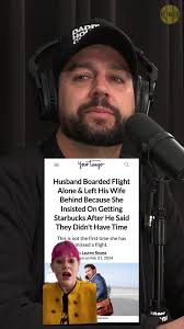 Husband leaves wife at the airport after she goes to get Starbucks. Was he  wrong?