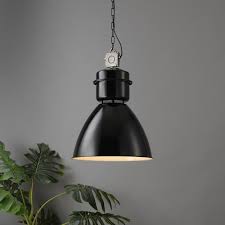 Black Industrial Pendant Light Hanging Lamp 16 75in Metal Etsy Black Industrial Pendant Light Industrial Pendant Lights Factory Pendant Light