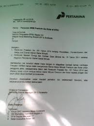 We did not find results for: Bahan Bakar Minyak Ini Surat Resmi Larangan Spbu Jual Bbm Jenis Premium Ke Pengecer