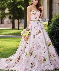 Strapless Organza Floral Print Wedding Gown Mon Cheri Wedding Dresses Wedding Dresses Unique Colored Wedding Dresses