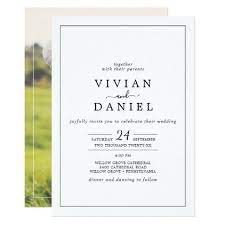 Minimalist Photo On The Back Wedding Invitation Zazzle Com Minimalist Photos Unique Rustic Wedding Invitations Colorful Wedding Invitations