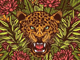 Balam Jaguar Digital Art Design Vector Artwork Leopard Art
