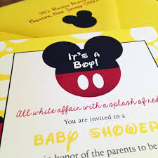 Eleven Eleven Pixel Mickey Mouse Baby Shower Invitations
