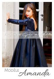 Nous proposons une vaste collection pour bébé fille au meilleur prix. Robe De Ceremonie Enfant Dos Nu Tulle Sequins Amanda Le P Tit Grain De Mil