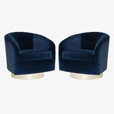 5 out of 5 stars with 1 reviews. Swivel Tub Chairs In Navy Brass Montage