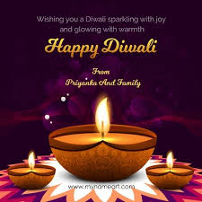 Priyanka And Family Name Image Of Happy Diwali Quotes And Sayings Name Image Happy Diwali Quotes Happy Diwali Diwali Quotes