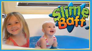Baby doll bath time learn colors glitter slime surprise toys fun and creative toddler learning video, kids a baby toy takes bath in a tub full of colorful slimes, play doh and hydrogel water balls. Baby In A Slime Baff Squishy Slime Filled Bathtub Youtube