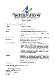 The north bus terminal inaman will require a minivan or taxi to reach, while the others are walking. Notis Gangguan Bekalan Air Di Jabatan Air Negeri Sabah Facebook