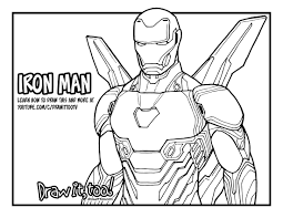 For boys and girls, kids and adults, teenagers and toddlers, preschoolers and older kids at school. How To Draw Iron Man Avengers Infinity War Drawing Tutorial Draw It Too Avengers Coloring Pages Avengers Coloring Iron Man
