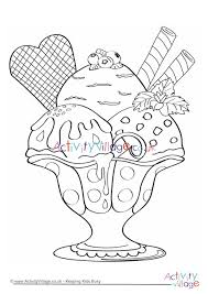 Promote kindness in the classroom and encourage your students to fill someone's bucket! Banana Split Ice Cream Sundae Coloring Page Novocom Top