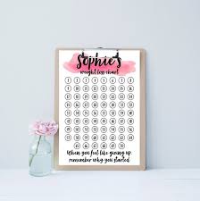 Personalised Weight Loss Chart Tracker Print With Free Pdf Also Included A4 Or A5 Personalised With Your Name Goal Message Celebration
