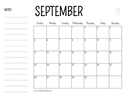 September 2021 calendar with holidays. September 2021 Calendar