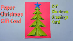 A money tree for a baby shower can be decorated with ribbons, beads, crystals, tiny toys, balls, and cards. How To Make Paper Christmas Tree Greetings Card Christmas Crafts Diy Christmas Card Youtube