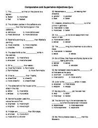 Degrees Of Comparison Of Adjectives Exercises With Answers Pdf Multiple Choice Questions Covering Comparative And Superlative Adjectives Questions Using Quot Good Quot And Superlative Adjectives Adjectives Superlatives