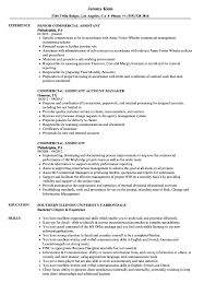 See examples of assistant property manager job descriptions from real companies. Commercial Assistant Resume Samples Velvet Jobs