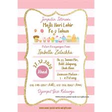Contoh kad jemputan ke majlis berbuka puasa via moshimonchi contoh surat jemputan majlis perpisahan guru via gambar surat surat rasmi hari sukan surat jj via suratjj. Kad Birthday Custom Invitation Card Baby Kids Girl Termasuk Envelope Design Bcg01 Min Order 20pcs Shopee Malaysia