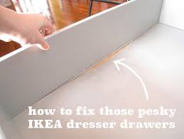 This hemnes dresser hack was easy to do, and did not involve using a power saw! Cheap Ikea Drawers And The Quick Fix Merrypad