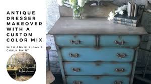 Dresser Makeover With A Custom Colour Mix With Annie Sloan Chalk Paint