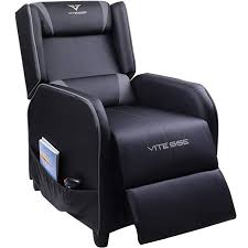 Vitesse Gaming Recliner Chair Racing Style Single Ergonomic Lounge Sofa Modern Pu Leather Reclining Home Theate Recliner Chair Lounge Sofa Home Theater Seating