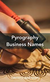 This name is great for artists whose work is unconventional and highly creative. Pyrography Business Names Business Names Pyrography Creative Names